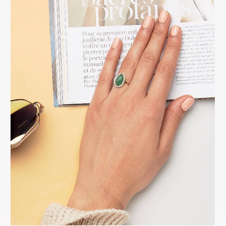 Semi Precious Stone Ring 16$